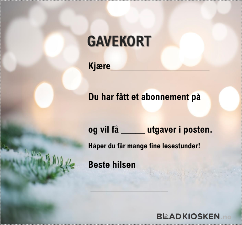 Julegavekort